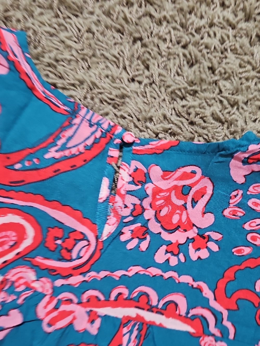 NWT Savanna Jane Dress Paisley A-line Mini Embroidered Flutter Sleeve Small - Picture 8 of 8